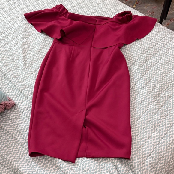 ASOS Off-Shoulder Ruffle Midi Dress - Picture 3 of 3